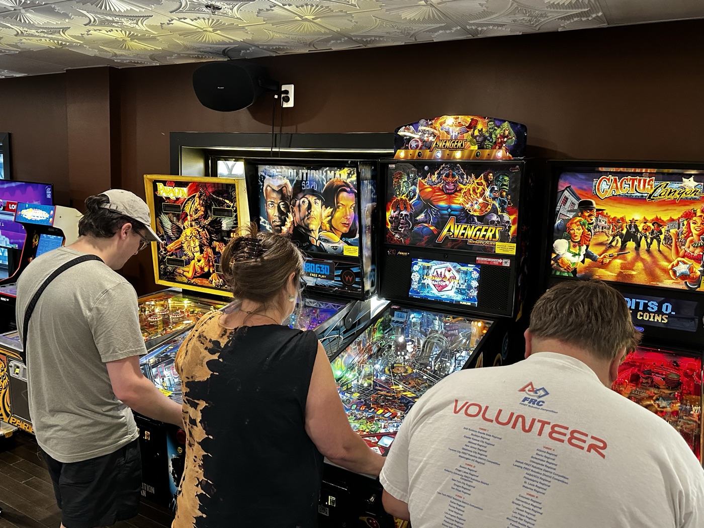 Pinball and arcade games in the Checkerspot mezzanine